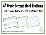 6th Grade Percent Word Problems