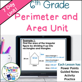 Preview of Perimeter and Area of Rectangles, Parallelograms, Triangles, and Trapezoids Unit