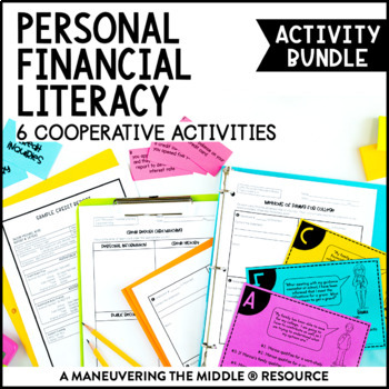 Preview of 6th Grade Personal Financial Literacy Activity Bundle | Real World Finances