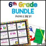 6th Grade Posters and Interactive Notebook INB BUNDLE Anch