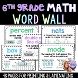 6th Grade - Pre-Algebra / Middle School Math Word Wall