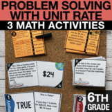 6th Grade Problem Solving with Unit Rate Activities 6th Gr