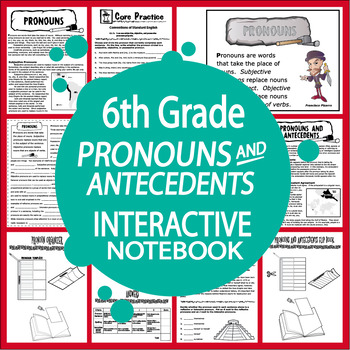 Pronouns and Antecedents Activities–6th Grade Context Clues Pronoun