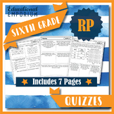 6th Grade RP Math Quizzes ★ Ratios & Proportional Relation