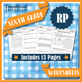 6th Grade RP Worksheets ★ Ratios & Proportional Relationsh