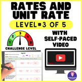 6th Grade Rates & Unit Rate ⭐ Differentiated Level #3 ⭐ Pr
