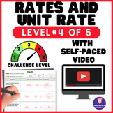 6th Grade Rates & Unit Rate ⭐ Differentiated Level #4 ⭐ Pr