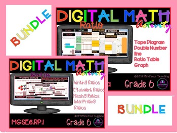 Preview of 6th Grade Ratio & Proportion| MGSE.6 RP1, RP3,RP3a| DIGITAL ACTIVITIES BUNDLE