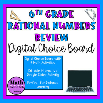 Preview of 6th Grade Rational Numbers Digital Choice Board