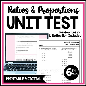 Preview of 6th Grade Introduction to Ratios Practice & Ratio Quiz, Ratio Tables Worksheets