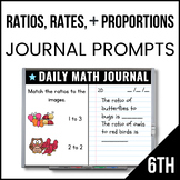 6th Grade Ratios, Rates, + Proportions Math Journal - 6th 