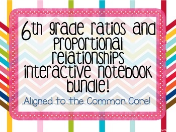 Preview of 6th Grade Ratios and Proportional Relationships Interactive Notebook Bundle