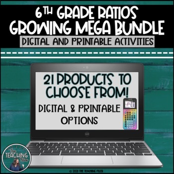 Preview of 6th Grade Ratios and Proportions Bundle Practice 6th Grade Math CCSS Aligned