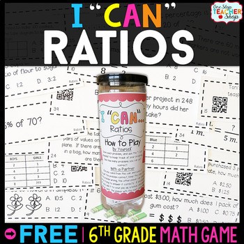 Preview of 6th Grade Ratios and Unit Rate Game | I CAN Math Games
