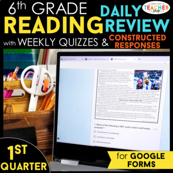 Preview of 6th Grade Reading Comprehension | Google Classroom Distance Learning 1st QUARTER