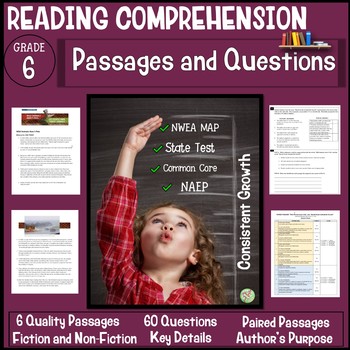 Preview of 6th Grade Reading Comprehension Passages and Questions