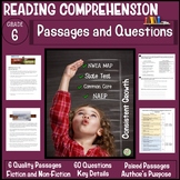 6th Grade Reading Comprehension Passages and Questions