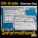 6th Grade Reading Informational Text Graphic Organizers fo
