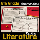 6th Grade Reading Literature Graphic Organizers for Common Core