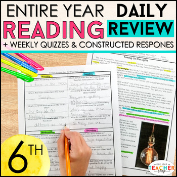 Preview of 6th Grade Reading Comprehension Passages & Daily Questions: Fiction & Nonfiction