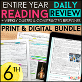 6th Grade Reading Spiral Review, Quizzes & Constructed Res