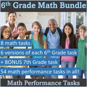 Preview of 6th Grade SBAC Math Performance Task (PT) Test Prep Bundle