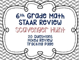 6th Grade STAAR Math Scavenger Hunt