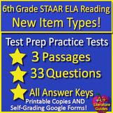 6th Grade STAAR 2.0 Test Prep Reading Passages Practice Te