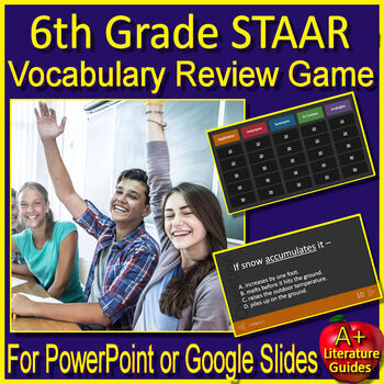 Preview of 6th Grade STAAR Vocabulary Game - Texas Reading Test Prep