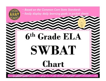 Preview of 6th Grade SWBAT Chart
