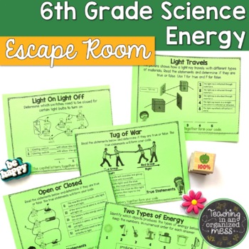 Preview of 6th Grade Science Energy Escape Room--Digital and Paper | Distance Learning