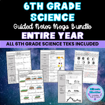 Preview of 6th Grade Science Guided Notes MEGA BUNDLE ENTIRE YEAR