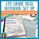 6th Grade Science Interactive Notebook Set Up - NGSS - Editable