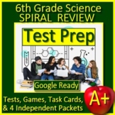 6th Grade Science TEST PREP Bundle NGSS Printable & SELF-G