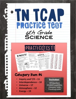 Preview of 6th Grade Science TCAP Practice Test 1
