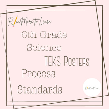 Preview of 6th Grade Science TEKS Posters Black and White - Process Standards