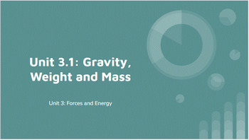 Preview of 6th Grade Science Unit 3.1: Gravity, Weight & Mass Guided Notes & Questions