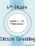 6th Grade Sitton Spelling Mega Bundle - Units 1-35
