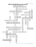 6th Grade Social Studies End of the Year Crossword Review