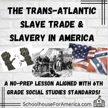 Preview of 6th Grade Social Studies: The Trans-Atlantic Slave Trade and Slavery in America