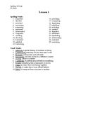 6th Grade Spelling and Vocabulary Weekly Homework, 1st Quarter