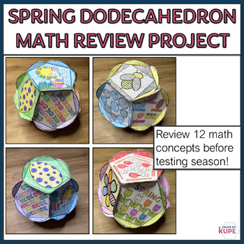 Preview of 6th Grade Spring Test Prep Review Dodecahedron