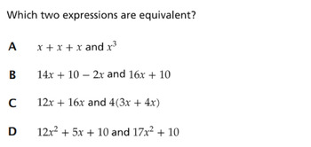 Preview of 6th Grade State Exam Questions Part 3 - Number System, Expressions, & Equations