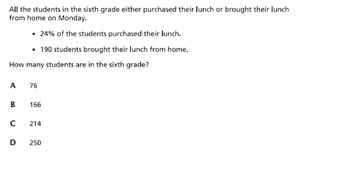 Preview of 6th Grade State Exam Questions Part 5 - Number System, Expressions, & Equations