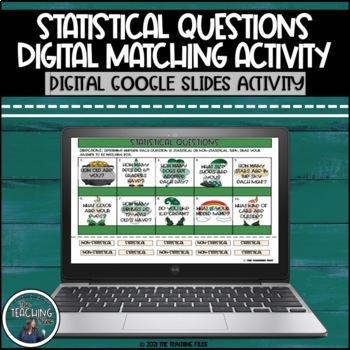 Preview of 6th Grade Statistical Questions Digital Matching Activity | Distance Learning