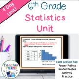 Statistics Unit Grade 6 - Mean - Median - Mode - Histogram