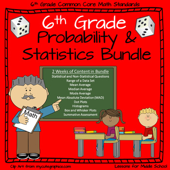 Preview of 6th Grade Math -Probability and Statistics Bundle