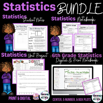 Preview of 6th Grade Statistics | Measure of Center | Box Plots | 5 Number Summary