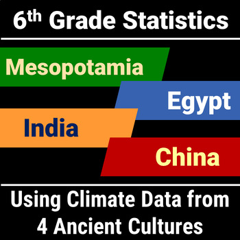Preview of 6th Grade Statistics Interpret and Analyze Climate and Weather Activity BUNDLE