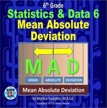 Preview of 6th Grade Statistics & Data 6 - Mean Absolute Deviation Powerpoint Lesson